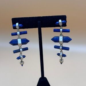 Talia lapis in gold post earrings guc